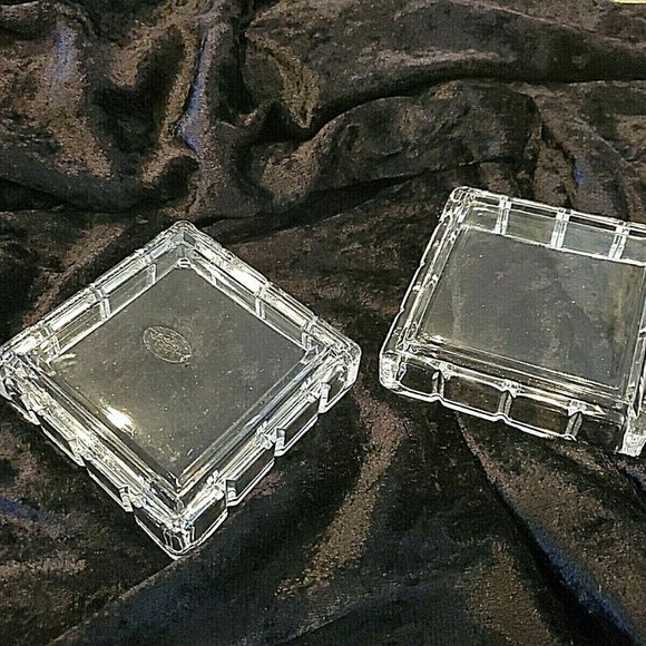 Vintage Avon 24% Lead Crystal Square Trinket Box With Lid ~ Made In France - Picture 5 of 6